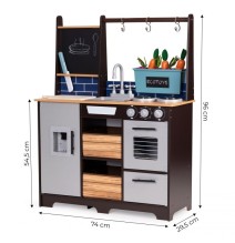 Medinė virtuvėlė Loft, 96 cm.