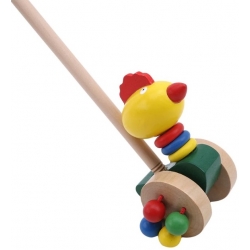 Medinis stumiamas žaislas Viščiukas
