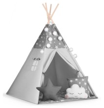 Palapinė Tipis Stars su pagalvėlėmis ir girliandomis