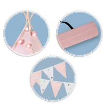 Palapinė Tipis su pagalvėlėmis ir girliandomis