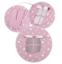 Palapinė Tipis Pink Stars su pagalvėlėmis ir girliandomis