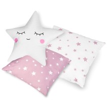 Palapinė Tipis Pink Stars su pagalvėlėmis ir girliandomis