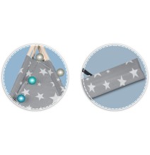 Palapinė Tipis Grey su 2 pagalvėlėmis ir girliandomis