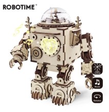 Muzikinis medinis 3D konstruktorius Robotas