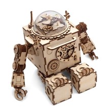 Muzikinis medinis 3D konstruktorius Robotas