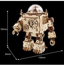Muzikinis medinis 3D konstruktorius Robotas