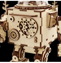 Muzikinis medinis 3D konstruktorius Robotas