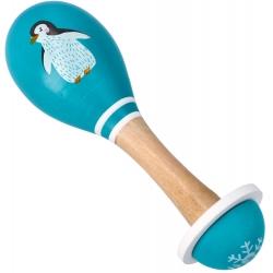Barškutis Marakasa - medinis instrumentas Pingvinas