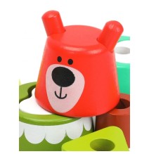 Piramidė - medinė rūšiuokle Meškiukas