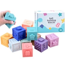 Sensorinės minkštos kaladėlės Pastel 12 vnt.