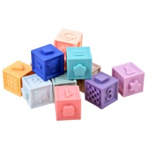 Sensorinės minkštos kaladėlės Pastel 12 vnt.