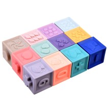 Sensorinės minkštos kaladėlės Pastel 12 vnt.