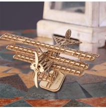 3D medinis konstruktorius Biplan lėktuvo modelis