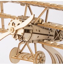 3D medinis konstruktorius Biplan lėktuvo modelis