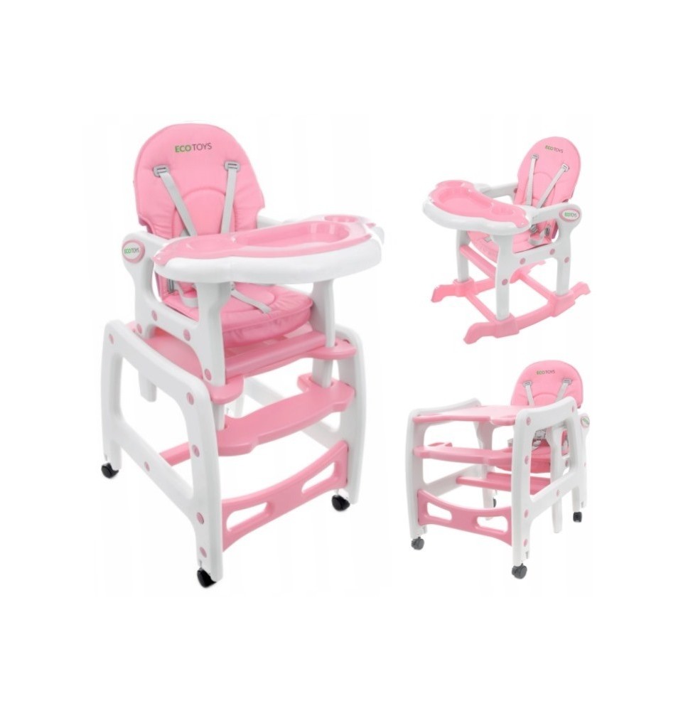 Maitinimo kėdutė–transformeris MultiPink su lingėmis