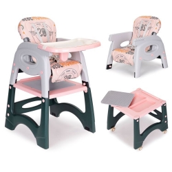 Maitinimo kėdutė–transformeris Pinky su ratukais
