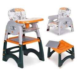 Maitinimo kėdutė–transformeris Orange su ratukais