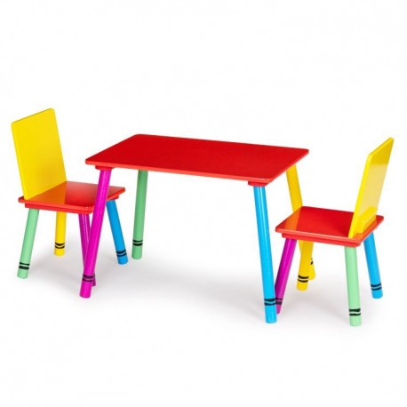 Staliukas ir kėdutės vaikams Crayons