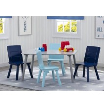 Staliukas su 4 kėdutėm Grey_Blue