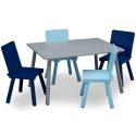Staliukas su 4 kėdutėm Grey_Blue