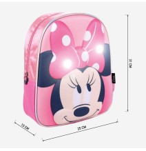 Šviečianti kuprinė Minnie Mouse (3D efektas) su kišenėle