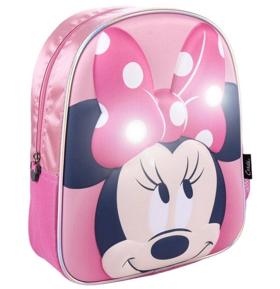 Šviečianti kuprinė Minnie Mouse (3D efektas) su kišenėle