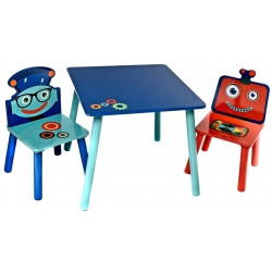Medinis staliukas su 2 kėdutėmis Robot