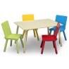 Staliukas su 4 kėdutėm Multicolour
