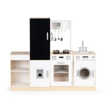 Medinė virtuvėlė Ecotoys XXL su indais ir garsais