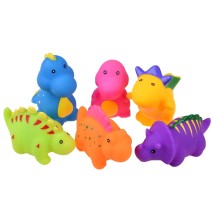 Purškiantis guminiai žaisliukai Dino (6 vnt.)
