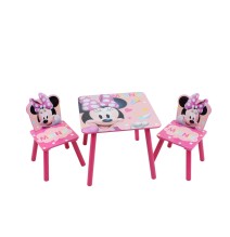 Staliukas su 2 kėdutėmis Minnie Pink