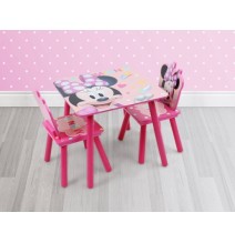 Staliukas su 2 kėdutėmis Minnie Pink