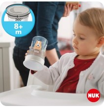 NUK Learn to Drink gertuvė su 3 dangteliais