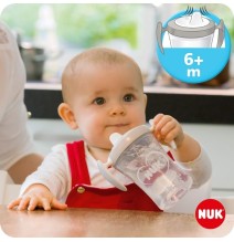 NUK Learn to Drink gertuvė su 3 dangteliais
