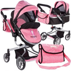 Lėlių vežimėlis Princess Pinky 2in1