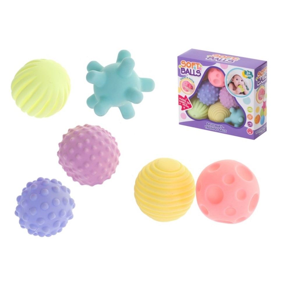 Sensoriniai kamuoliukai Soft Balls 6 vnt.