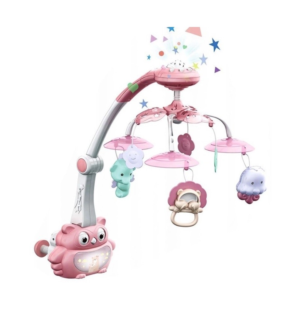Karuselė su projekcija Owl Pink