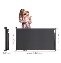 Ištraukiami varteliai - roletas Black 140 cm.