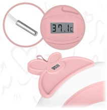 Sulankstoma kūdikio vonelė su termometru RK-Pink