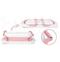 Sulankstoma kūdikio vonelė su termometru RK-Pink